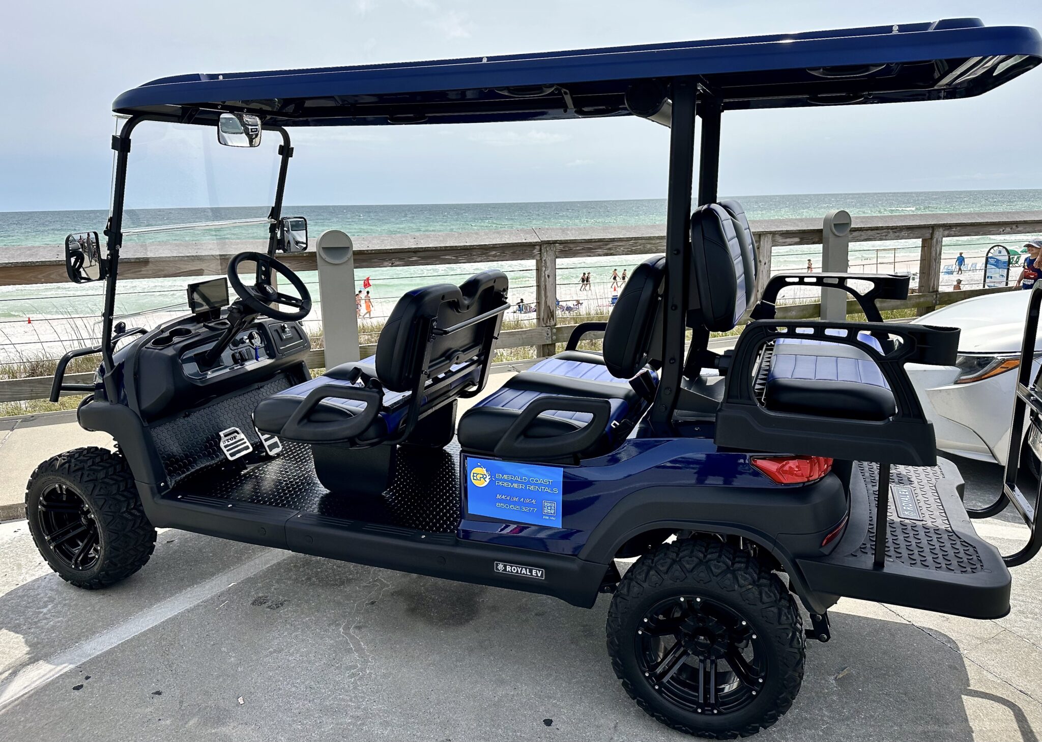 image of a 6 passenger street-legal golf cart